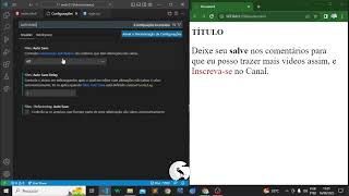 Como configurar extensão Live server para salvar automaticamente Autosave no vscode [upl. by Htenay]