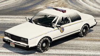 How to get North Yankton Police Cars snow  GTA V Story Mode Credit MrPhantomYT [upl. by Enisamoht]