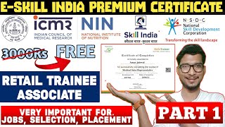 E Skill india free courses  skill india course list  free certificate  Online quiz certificate [upl. by Ahsilla689]