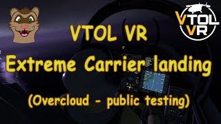 Night Carrier Landing in a Force 2 Hurricane Overcloud public testing [upl. by Richer]