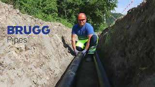 Heating network at Götschihof – BRUGG Pipes installs CALPEX PURKING [upl. by Engel]