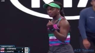 Sloane Stephens vs Petra Martic AO 2019 [upl. by Krasner]