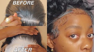 HOW TO PLUCK SYNTHETIC LACE FRONT WIGS Sensationnel Cloud 9 Lace Front [upl. by Boelter589]