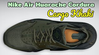 CORDURA Nike Air Huarache CARGO KHAKI Detailed Look and Release Update [upl. by Timmie]