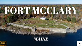 Fort McClary State Historic Site 4K Drone Footage  Kittery Maine  Fall 2022 [upl. by Ermine]