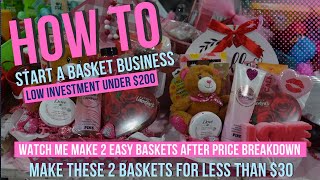 2 Simple DIY Gift Basket in under 10minStart A Basket Business for Less than 200 Price breakdown 1K [upl. by Crispen959]