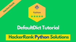 HackerRank DefaultDict Tutorial problem solution in Python  Python solutions  Programmingoneonone [upl. by Neggem]