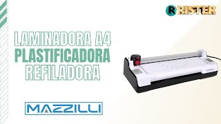 Plastificadora Mazzilli Laminadora Refiladora A4 A5 A6 Quente Frio [upl. by Nnylg]