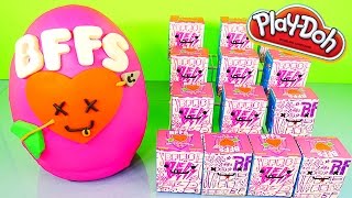 Play Doh Giant Surprise Egg Videos BFFS Kidrobot Blind Boxes DCTC Playdough Disney Cars Toy Club [upl. by Atela]