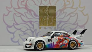 Porsche RWB 964 Fortune Dragon Rainbow by Modern Art  UNBOXING and REVIEW [upl. by Adnwahsat]