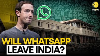 WhatsApp warns exit from India if forced to break chat encryption  WION Originals [upl. by Couture]