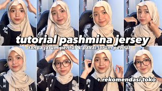 Tutorial Pashmina Jersey 🤍🎀  tutorial hijab pashmina  pashmina jersey [upl. by Kirred627]