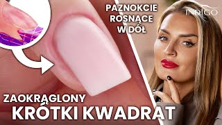 Krótki squoval na paznokciach krogulczych  jak zrobić Przedłużanie paznokci żelem  Indigo Nails [upl. by Muhammad]