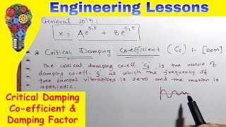 Critical Damping coefficient and Damping Factor explained [upl. by Carrie]