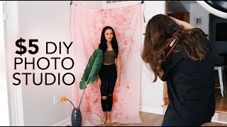 DIY PHOTOGRAPHY STUDIO FOR ONLY 5 [upl. by Kilbride]