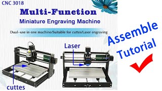 2022 New Update CNC 3018Pro Max Engraving Machine diy CNC Router Grbl Assembly Video Tutorial [upl. by Aineles]