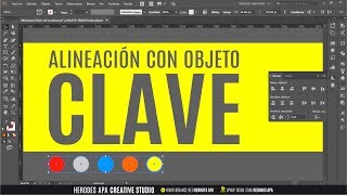 Alinear varios elementos con Objeto Clave  Illustrator Tutorial [upl. by Einohpets]