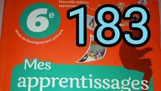 Orthographepage 183mes apprentissage en français 6 AEP [upl. by Norramic]