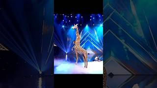 Man transforms into a Giraffe on AGTAmericas got talent americagottalent magic [upl. by Idnak]