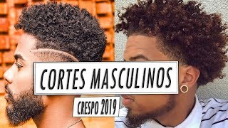 CORTES DE CABELO CRESPO MASCULINO 2019 [upl. by Fotzsyzrk535]