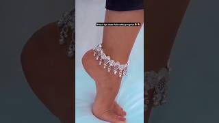 बहुत ही सुन्दर silver anklet design 👌🥰viralvideo silver anklets payalnew design 2024 shorts [upl. by Eelanaj]