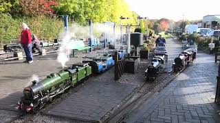 A FANTASTIC collection of Mainline locomotives in steam at Ruddington October 2022 [upl. by Nnyltiak]