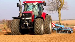 Semis de betterave avec 3 CASE IH PUMA 215 et 225 CVX 195  Semoir 20 rangs [upl. by Ace672]