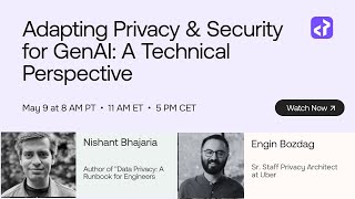 Adapting Privacy amp Security for GenAI A Technical Perspective [upl. by Eneja]
