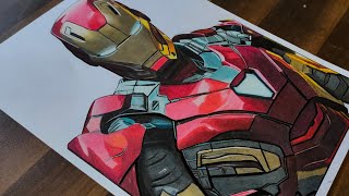 Drawing Iron man Tony stark neetubamniyaart Part  2 [upl. by Ennaed]