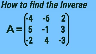 Inverse of a 3x3 Matrix  Cofactor Method [upl. by Jc]