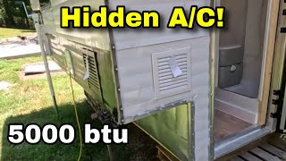 Truck Camper Hidden AC Install [upl. by Atinal]