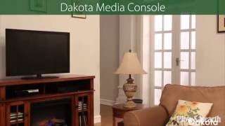 Dakota Media Console with Quartz Infrared Fireplace SKU 66A95  Plow amp Hearth [upl. by Htebarual797]