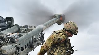 US Soldiers Intense Live Fire With the M777 Howitzer [upl. by Cirde]