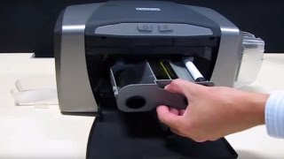 Fargo DTC1250e ID Card Printer  How to Clean You Printer [upl. by Aihtennek192]