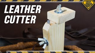 Leather Strip Slicer made from Wood and Razors [upl. by Hovey772]