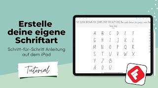 So erstellst du deine eigene Schriftart auf deinem iPad  Fontself Tutorial [upl. by Krawczyk]