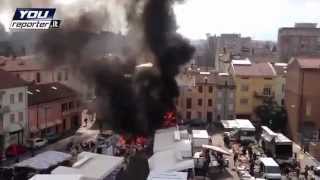 incendio shock nel mercato di Guastalla [upl. by Ahtan199]