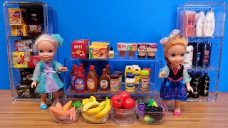 Grocery  Elsa amp Anna toddlers are shopping at the supermarket [upl. by Aiceled]