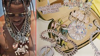 Travis Scotts Millionaire Jewelry Collection [upl. by Yelsa]