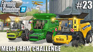 Starting THE BIGGEST Harvest OF THE YEAR  MEGA FARM Challenge  Farming Simulator 22 [upl. by Mccutcheon]