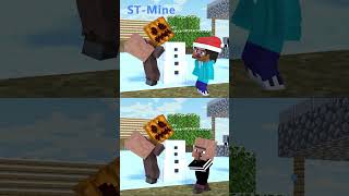 Baby Steve VS Bad Villager Christmas shorts shorts [upl. by Nicky]