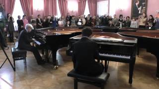 RimskyKorsakov  Flight of the Bumblebee 8 pianos [upl. by Orford]