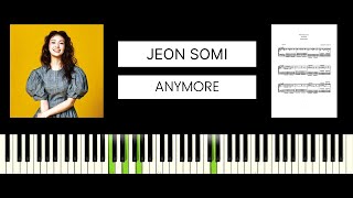 JEON SOMI 전소미  ANYMORE BEST PIANO TUTORIAL amp COVER [upl. by Aihsela]