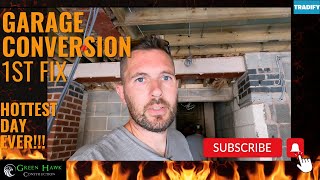 GARAGE CONVERSION IN SCORCHING HEAT [upl. by Sicard]