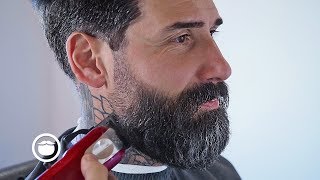 Relaxing Beard Shave with Faded Pompadour ASMR  Barbershop SoundsMinimal Talking [upl. by Melisent]