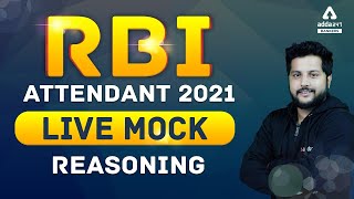 RBI Office Attendant 2021 Reasoning Live Mock  Adda247 [upl. by Asserrac]