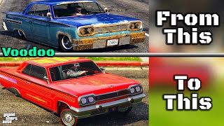 Voodoo Custom Bennys Best Customization amp Review  GTA Online  Chevy Impala  Car Transformation [upl. by Sollows835]