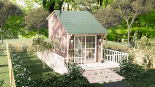 200 Sqft The Most Beautiful Tiny House Design with Loft Design Idea 3 x 6 meters  Cozy Home [upl. by Campy653]