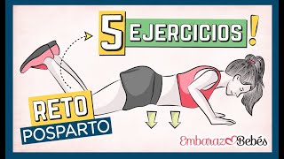 5 EJERCICIOS PostParto en casa ✊🏼🔥 ¡Recupera la figura tras el embarazo [upl. by Harvey]