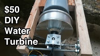 The 50 Water Turbine DIY Portable Powerful and Open Source [upl. by Earissed]